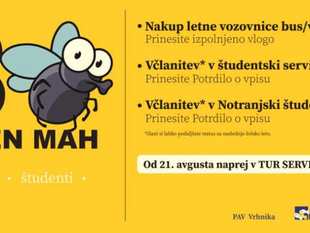 SUBVENCIONIRANA VOZOVNICA ZA DIJAKE IN ŠTUDENTE